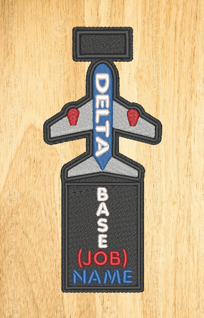 DL Airplane Shaped Bag Tag